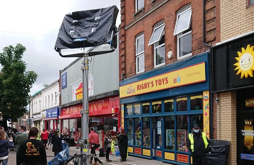 The Local shop in Aldershot transformed into Rigby's toy for the filming