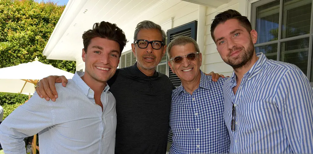 ICM Partners' JR Ringer (left), actor Jeff Goldblum and ICM Partners' Brian Mann and Kevin Hussey at the ICM Partners Pre-Emmy Brunch on September 17, 2016 in Santa Monica, California. 