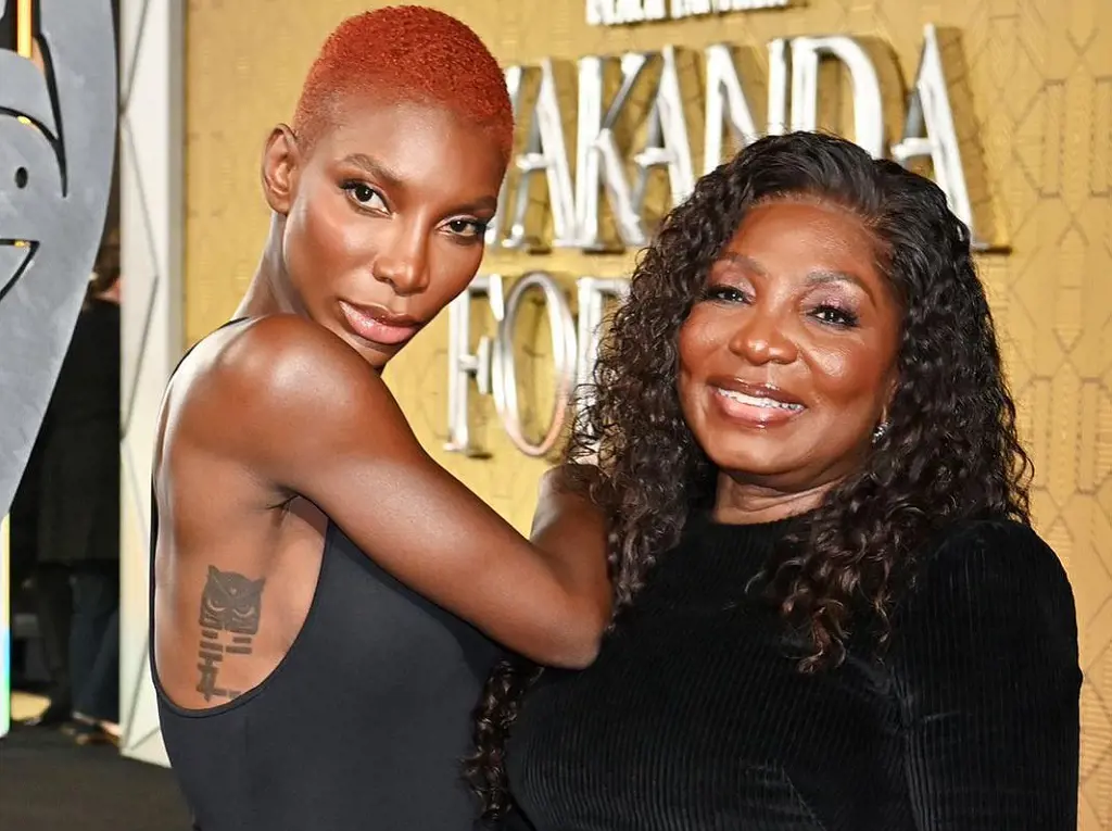 Michaela Cole and her mother, Kwenua Osborne, joined the European Premiere of Wakanda Forever on November 3, 2022, at Cineworld Leicester Square