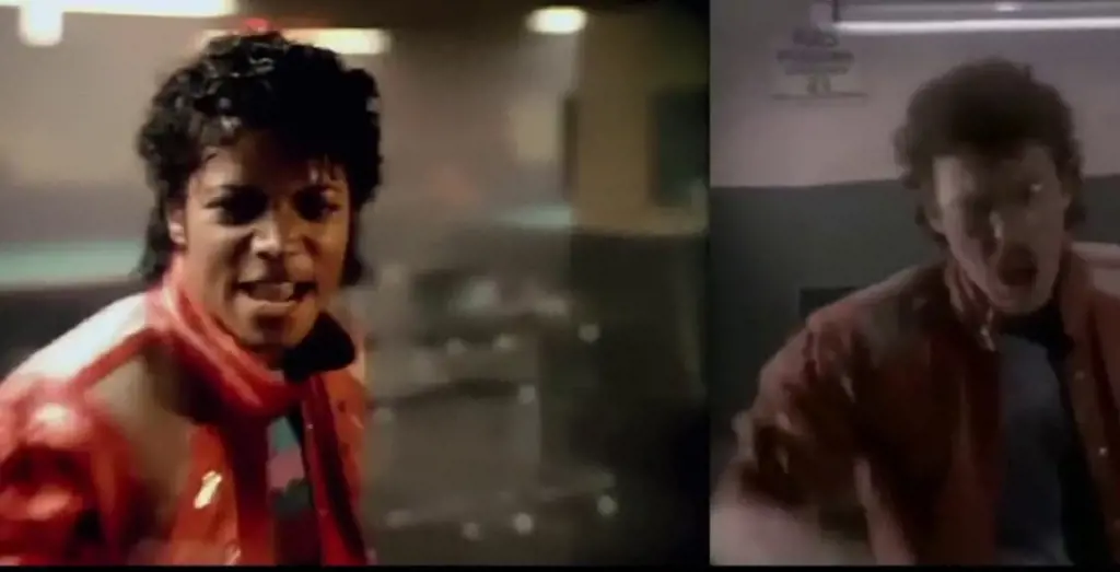 Fans compare Michael Jackson Beat It (left) and Yankovic's Eat It (right)