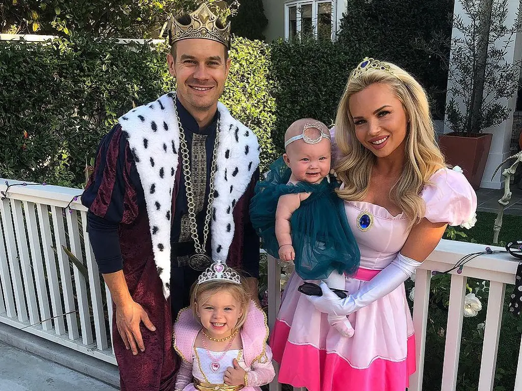 Keegan looks happy as he celebrates his Halloween dressed up with his family.