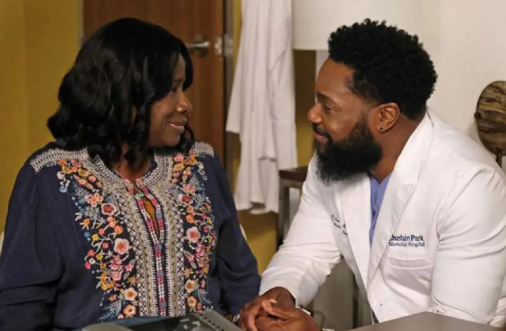Guest star Summer Selby and Malcolm-Jamal Warner in the A Children's Story episode of The Resident