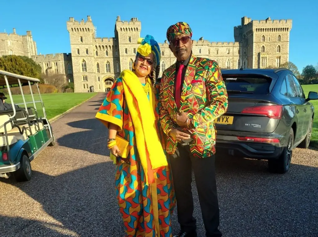 Derrick Evans and Sandra Evans Verified on the way to get his MBE 