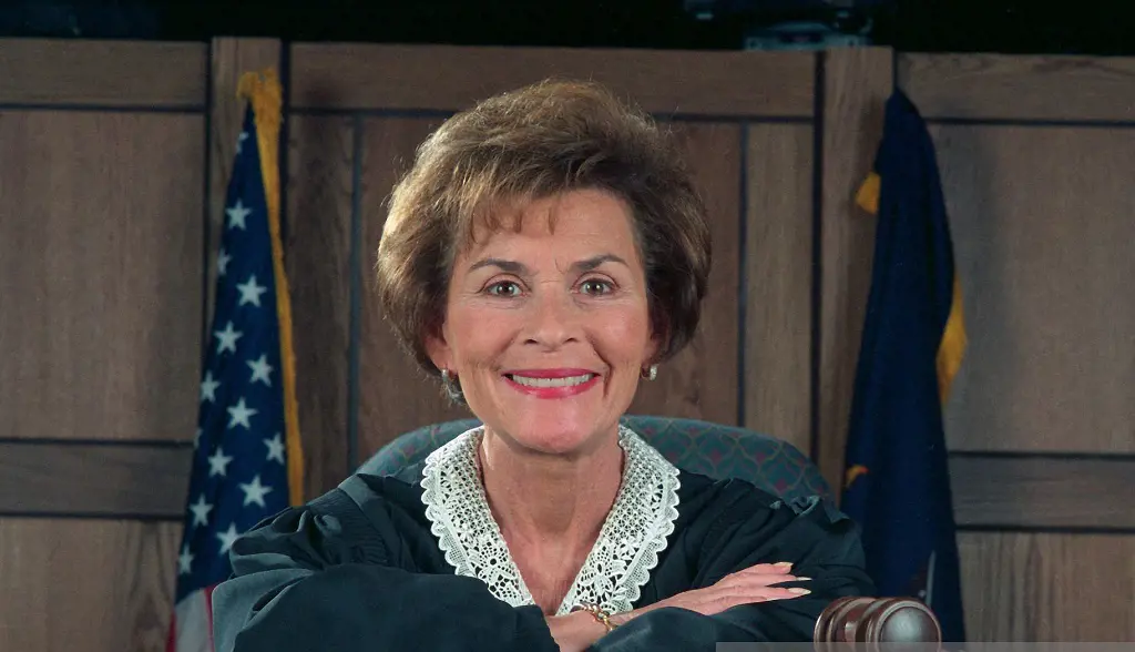 Judge Judy Sheindlin on the set of her television show, December 2, 1997 in Los Angeles, California