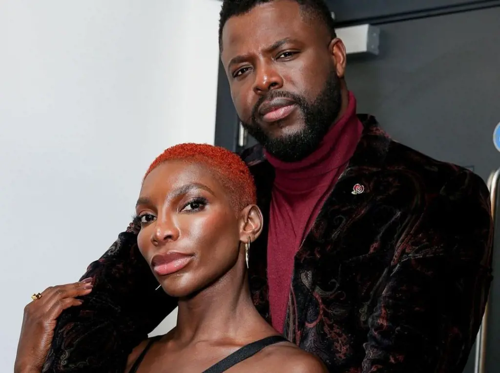 Michaela Coel and Winston Duke joined the movie tour at The Graham Norton Show in London, England, on November 3, 2022