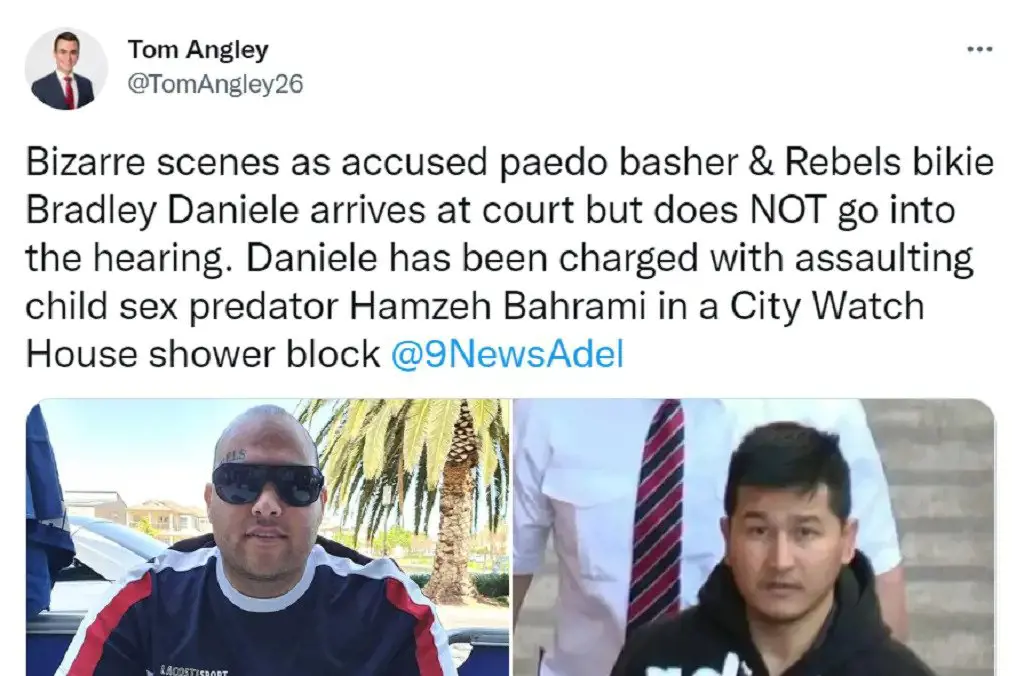 Bradley Daniele was found guilty of physically assaulting Hamzeh Bahrami in a City Watch House shower block 