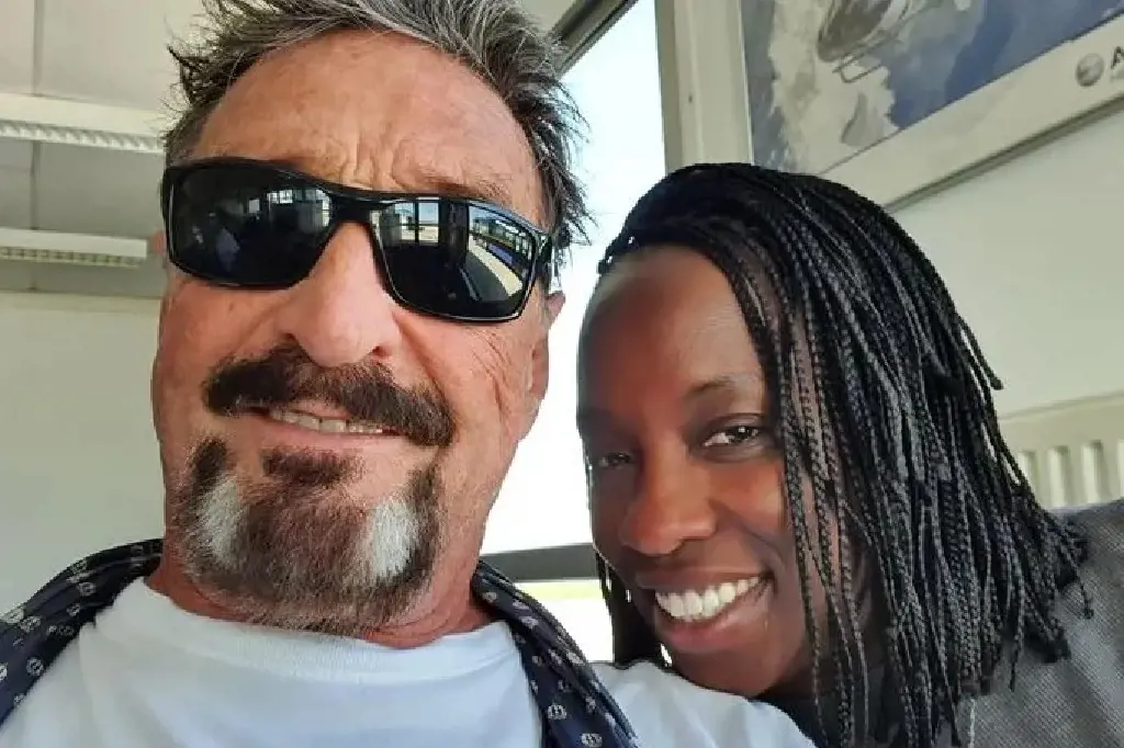 John McAfee with his former wife Janiece McAfee, who he got married to in 2013, Janiece misses her husband so much and wishes Samantha's claims to be true