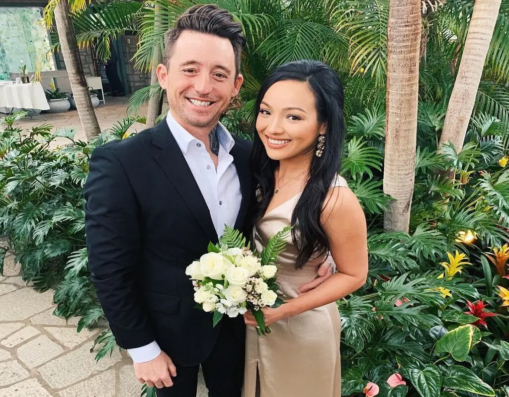 Orange County Based Real Estate Agent Lauren Brito Shortt with her Real Estate Advisor Husband Andrew Shortt at their wedding in June 2022, the couple got engaged in 2020 after staying the relationship for more than four years