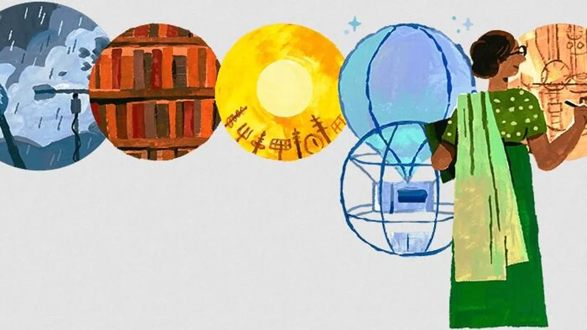 Google Doodle honors Anna Mani; weather woman.