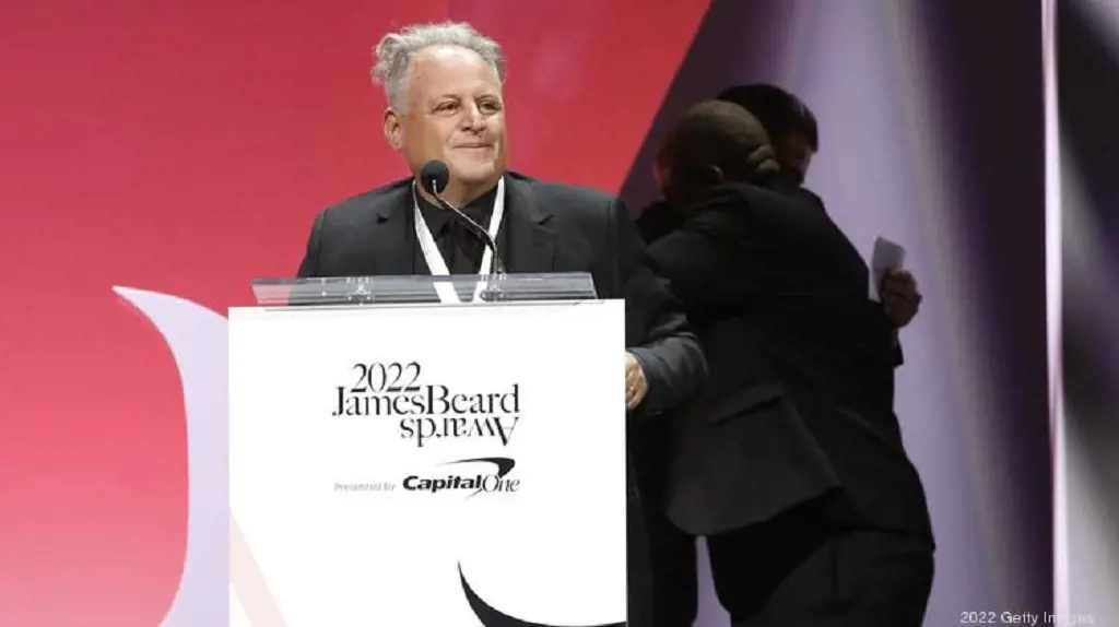 Chris Bianco speaks onstage after winning the 2022 James Beard Awards for Outstanding Restaurateur at Lyric Opera of Chicago on June 13, 2022 