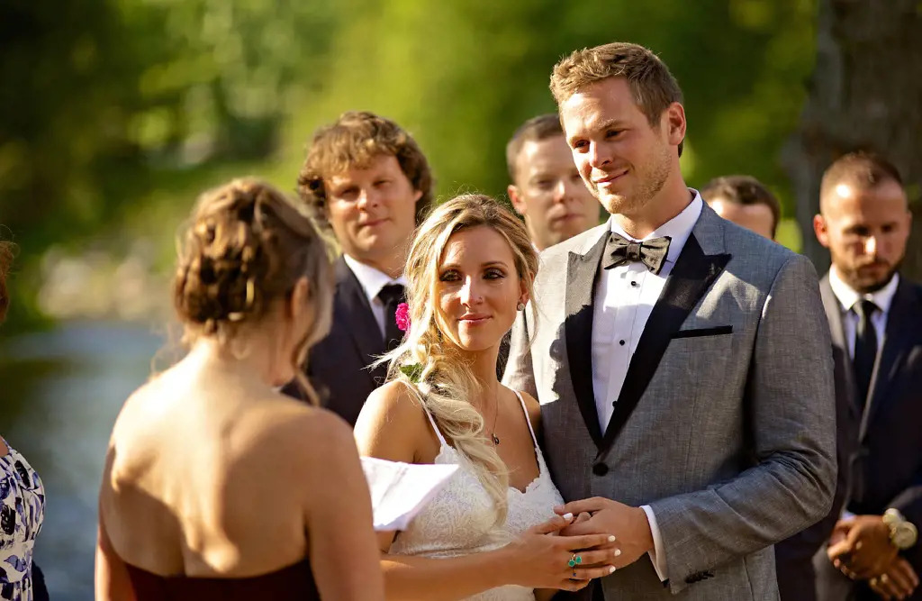 Mike Holmes Jr. and wife Lisa Grant  on their wedding day