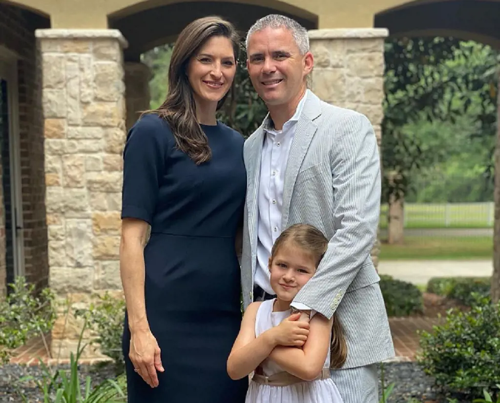 Mike Norvell with his wife and daughter 