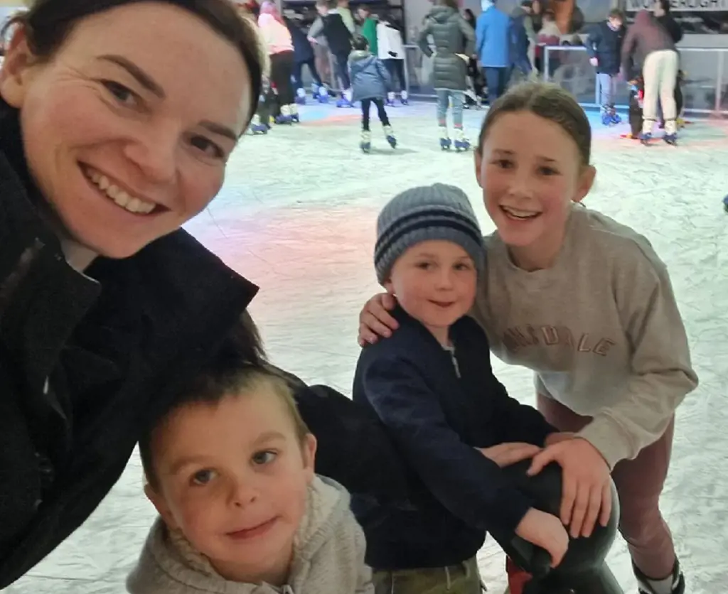 Kristy Sellars took her kids to the ice skating 