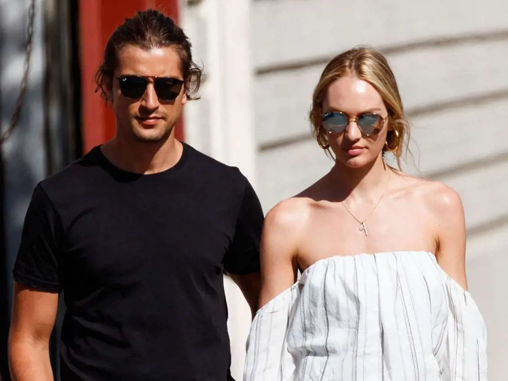 Candice and Hermann during a walk with their dog.