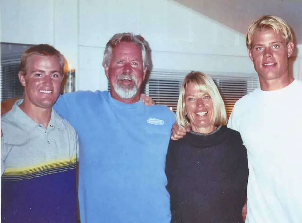 Actor Trevor Donovan's with his brother and parents