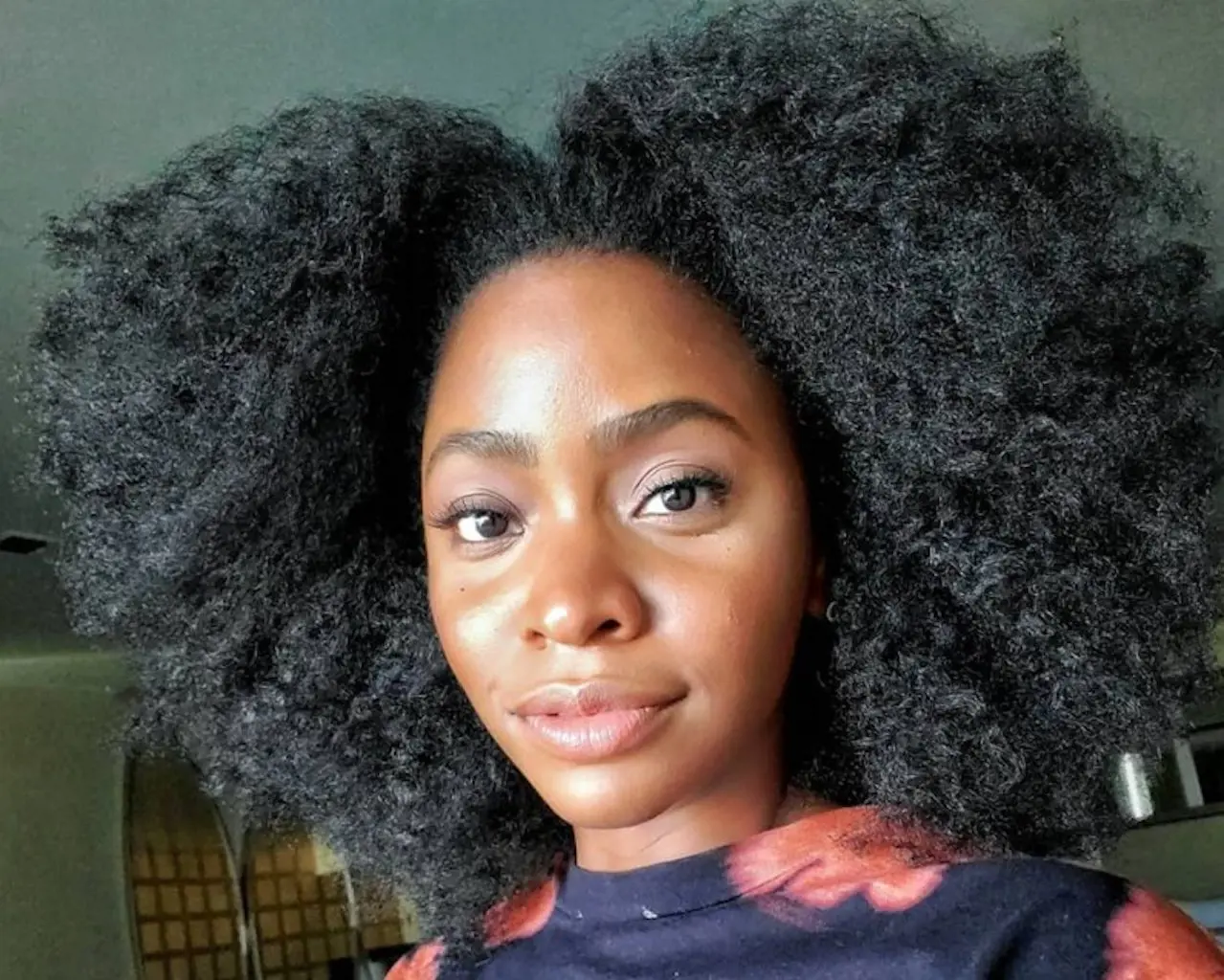 The actress shared her natural hair look to inspire others