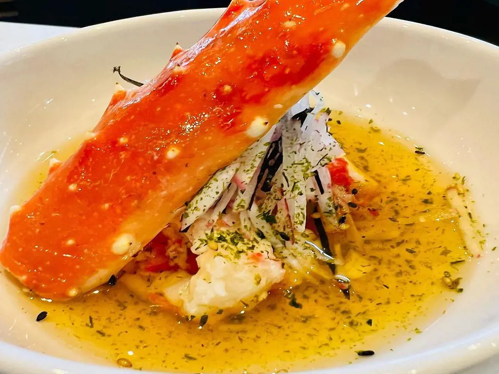 One of Red King Crab made by chef Ian Winslade.