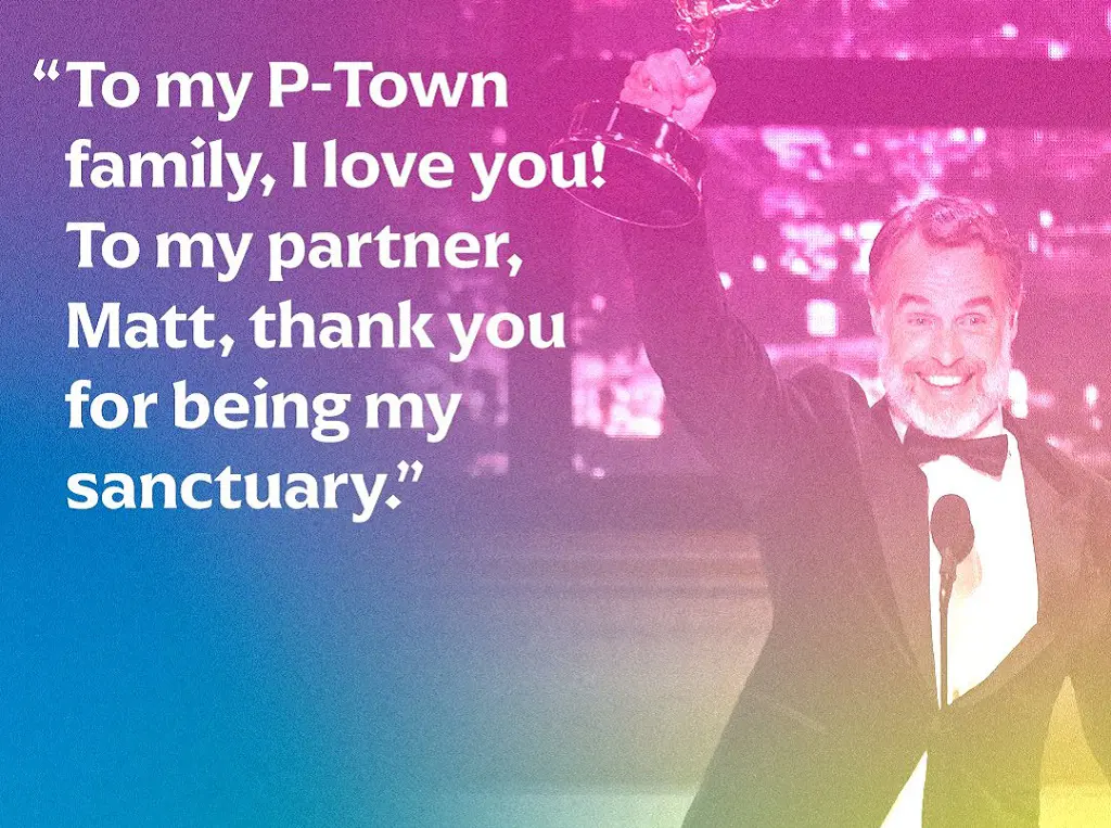 Murray Bartlett thanked his Province town family and his loving partner during his Emmys acceptance speech for his role in Mike Series