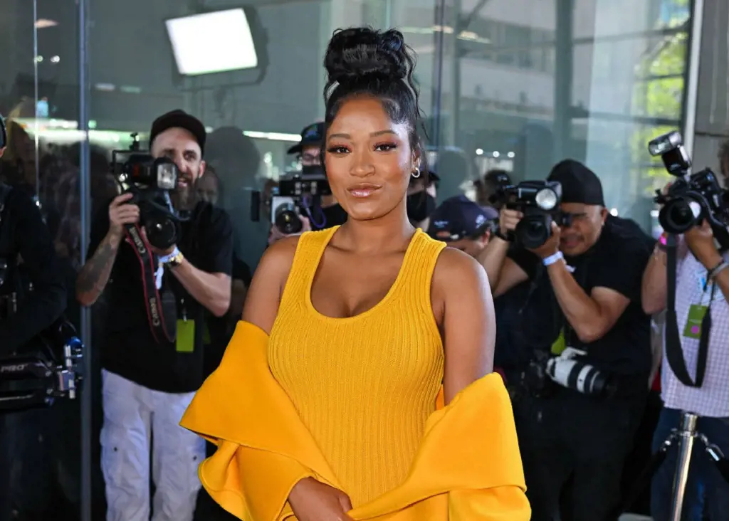 Keke Palmer attend the Michael Kors fashion show at Highline Stages on September 14, 2022 in New York City