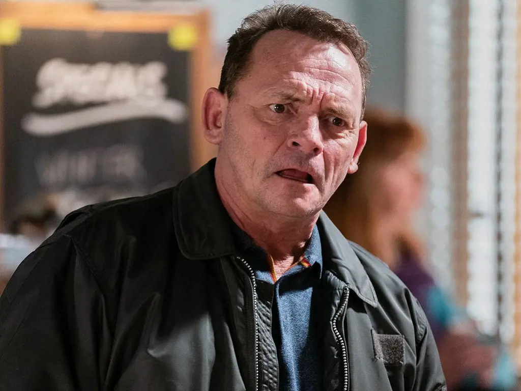 Billy Mitchell during one of the scenes on EastEnders.