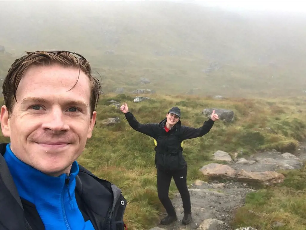 Nick Eardley and Lesley Roy's hiking picture. They are  conquering the Cobbler on September 7, 2021.