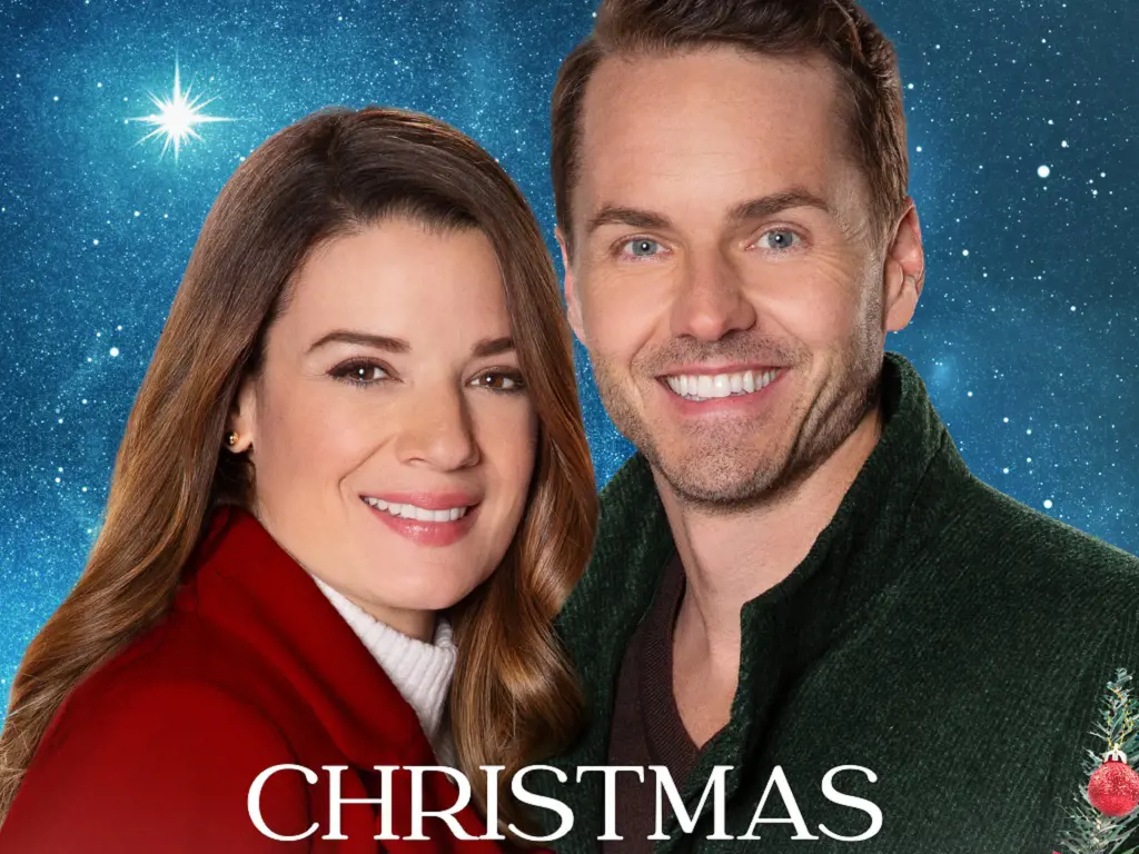 Paul Campbell and Kimberly Sustad in Hallmark Channel's Christmas By Starlight