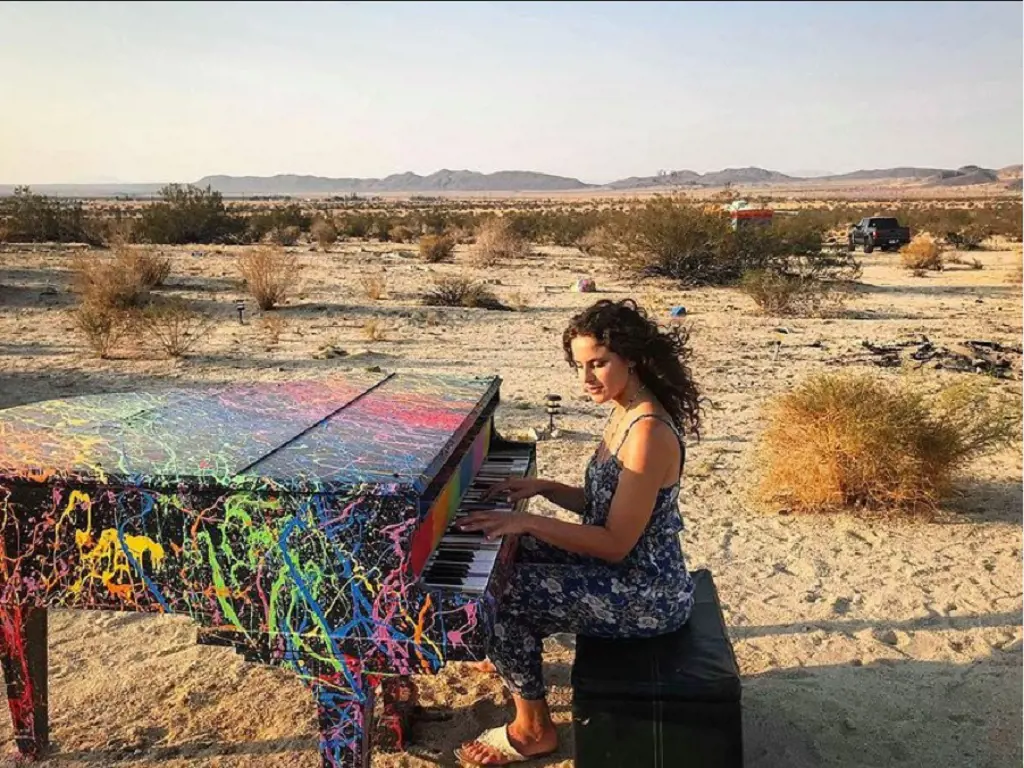Melinda Michael creating sound  vibrations even in the most silent and remote places