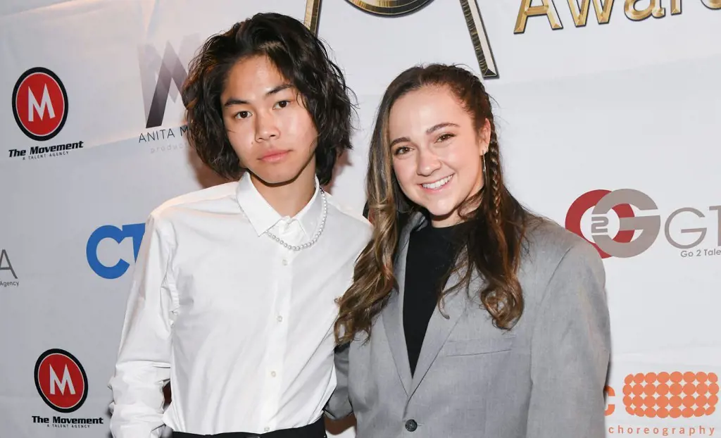 Sean Lew and Kaycee Rice appeared together in the 2021 World Choreography Awards at Globe Theater Los Angeles on December 13, 2021 in Los Angeles, California.