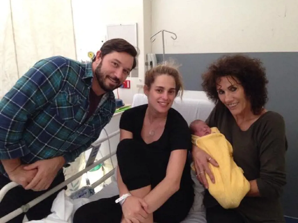 Chris and Karissa Joannou At Hospital After Birth Of Their Baby Girl Odette Lee Joannou