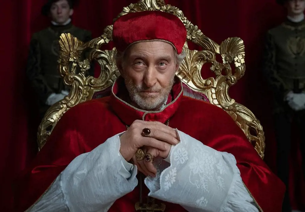 Charles Dance portraying as Pope Clement