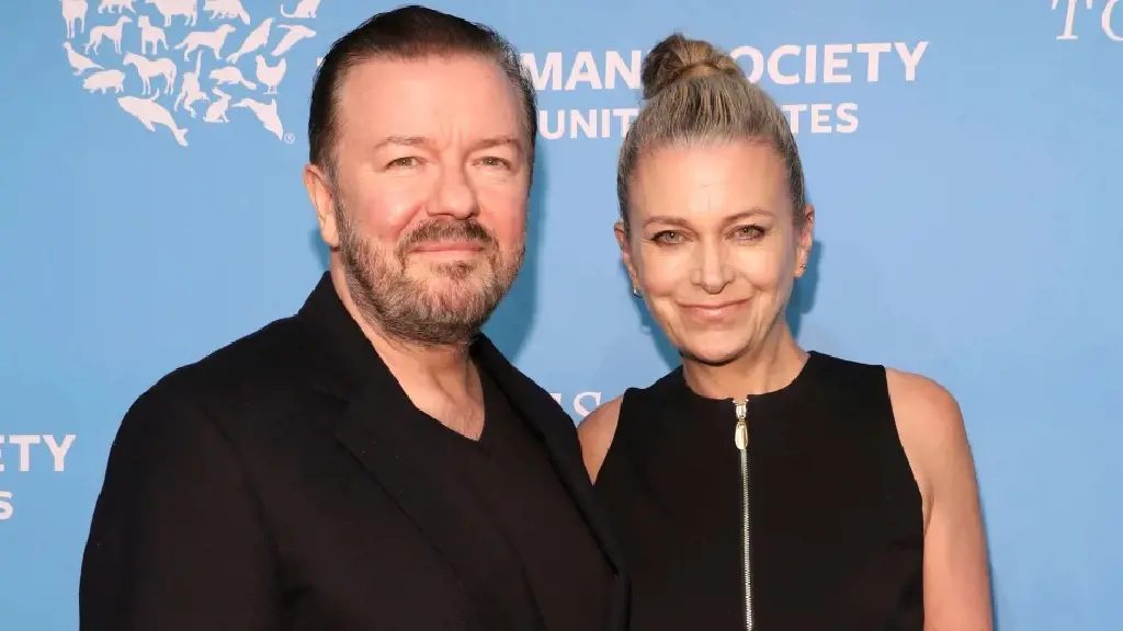 American writer, producer, comedian, and actor, Ricky Gervais with his longtime parter, Jane Fallon, Jane is an author and producer who hails from Middlsex England