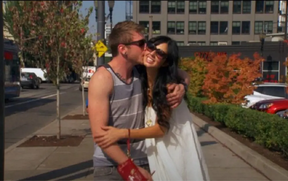 The contestant of The Real World: Portland, and her boyfriend Mark