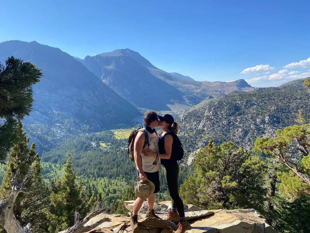 The couple celebrated their third year anniversary relationship going for a hike
