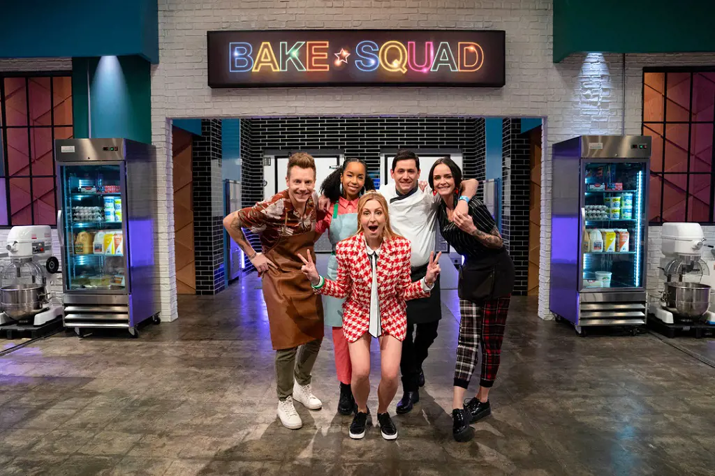 Bake Squad casts and the host Christina Tosi