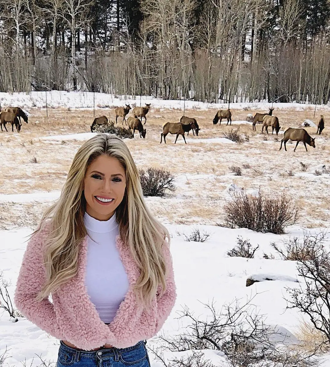 The reality star spending her time with her father in Colorado's Christmas
