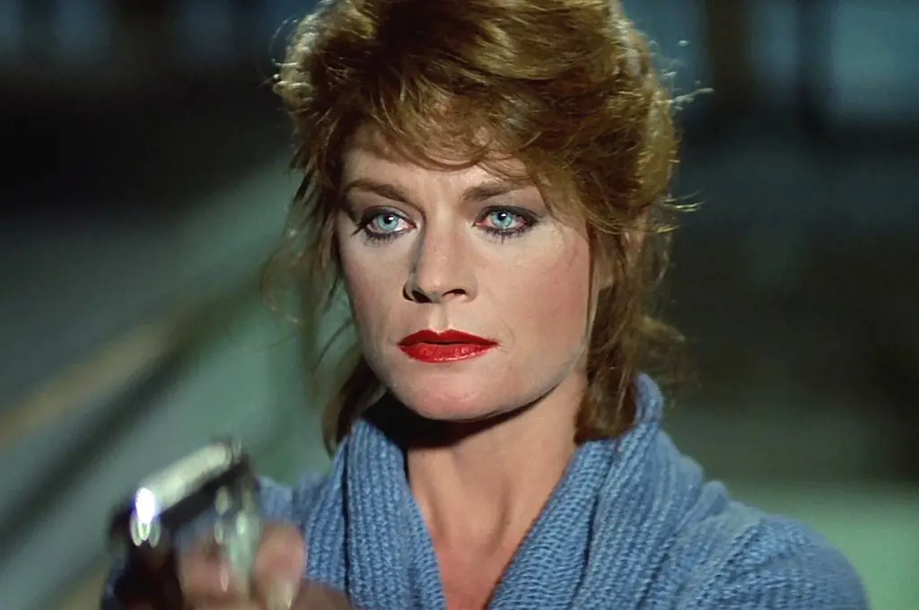 Meg Foster has pale blue eyes which are so distracting that the actress sometimes has to use contact lens