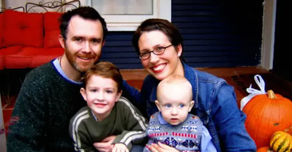 Rod Dreher family in 2005, in very happy times. This is the jacket photo of “Crunchy Cons”