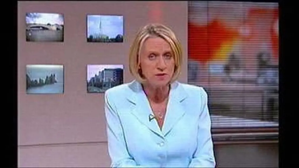 Sally Taylor hosting BBC South Today before quitting in 1999