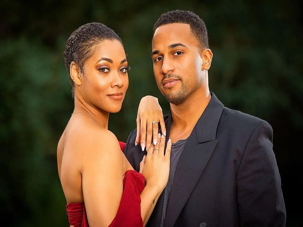 Michael Xavier and Bria Murphy's engagement photographs were published.