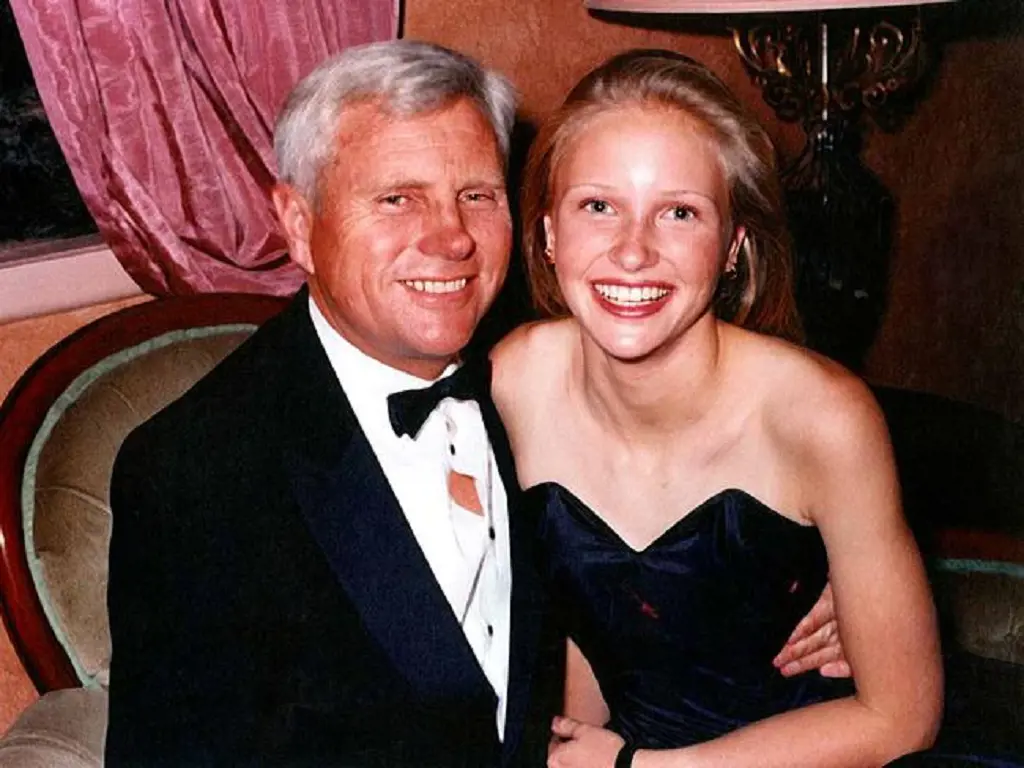 Livinia Nixon with her father Kevin Nixon