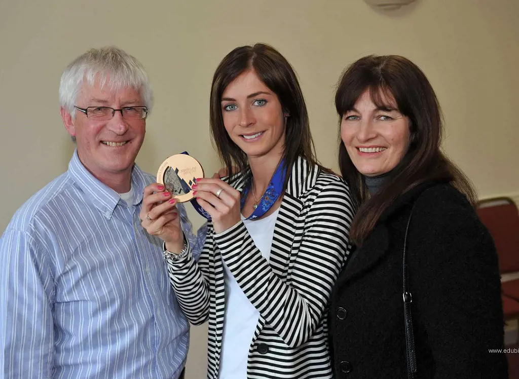 Eve Muirhead with her father Gordon Muirhead and mother Lin Muirhead