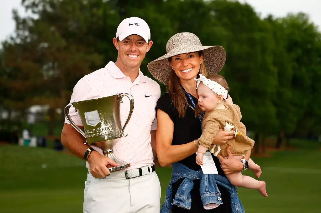 Rory McIlroy with his wife Erica Stoll & daughter Poppy Kennedy McIlroy