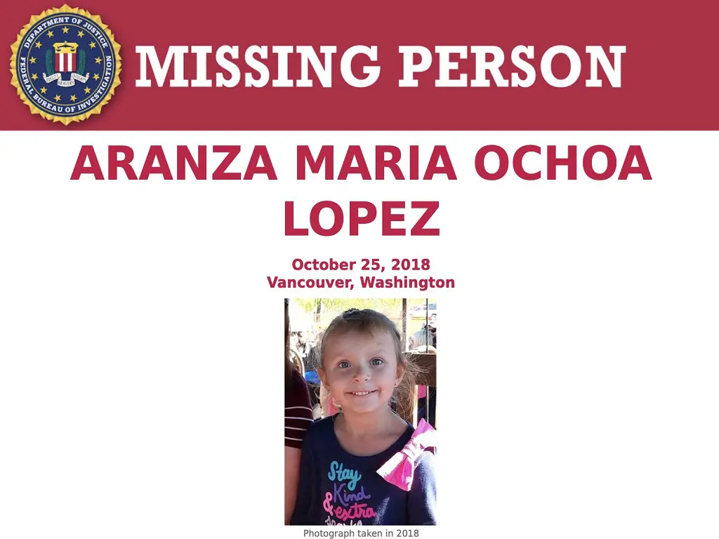 Aranza In October 2018, Aranza's real mother,  allegedly took her out of a Washington, D.C., shopping center.