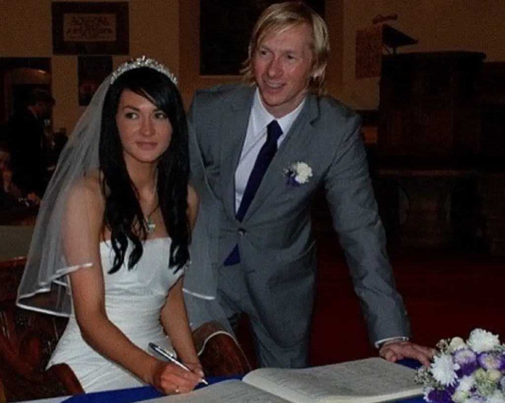 Craig Heap and his wife at their weeding