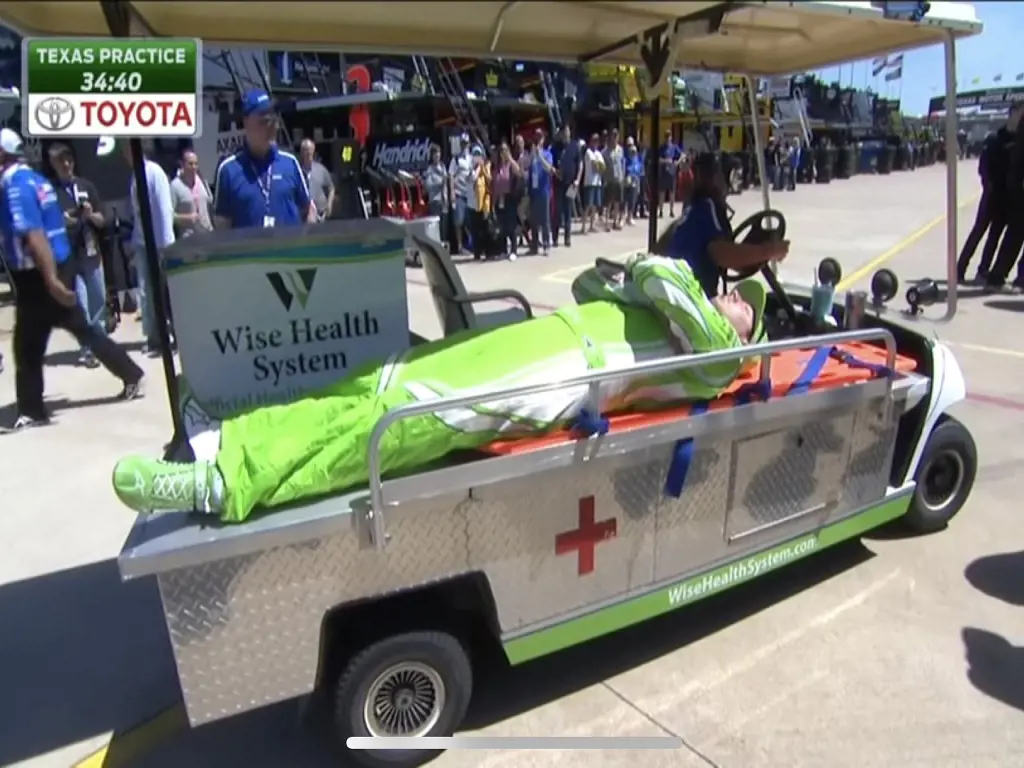Kyle Busch was currently taken to a hospital.