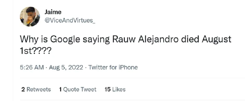 Netizens express concern over the Wikipedia information about Rauw Alejandro