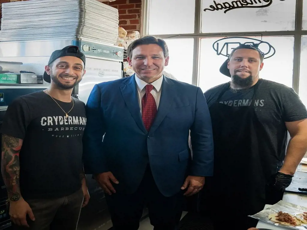 In Cocoa, Ron DeSantis visited Cryderman's Barbecue.