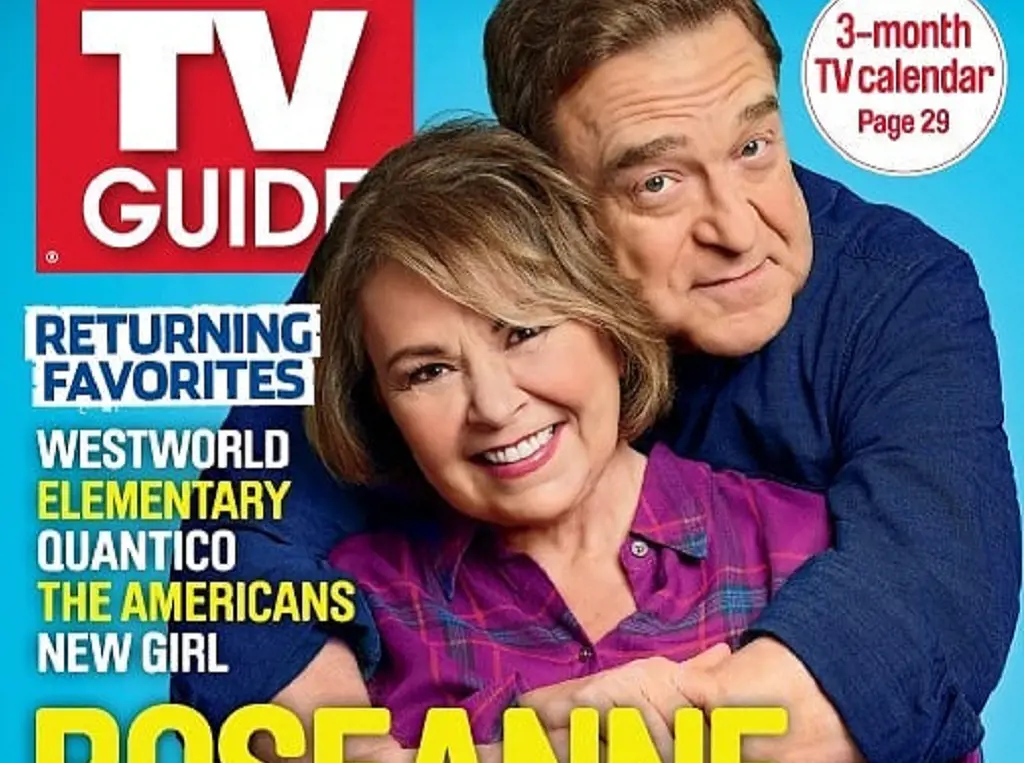  The cover of the latest Tv Guide Magazine Roseanne on ABC on newsstands 