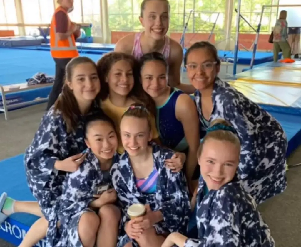 In the Gymnastics Academy, Luciana Valdez Tirado is having a great time.