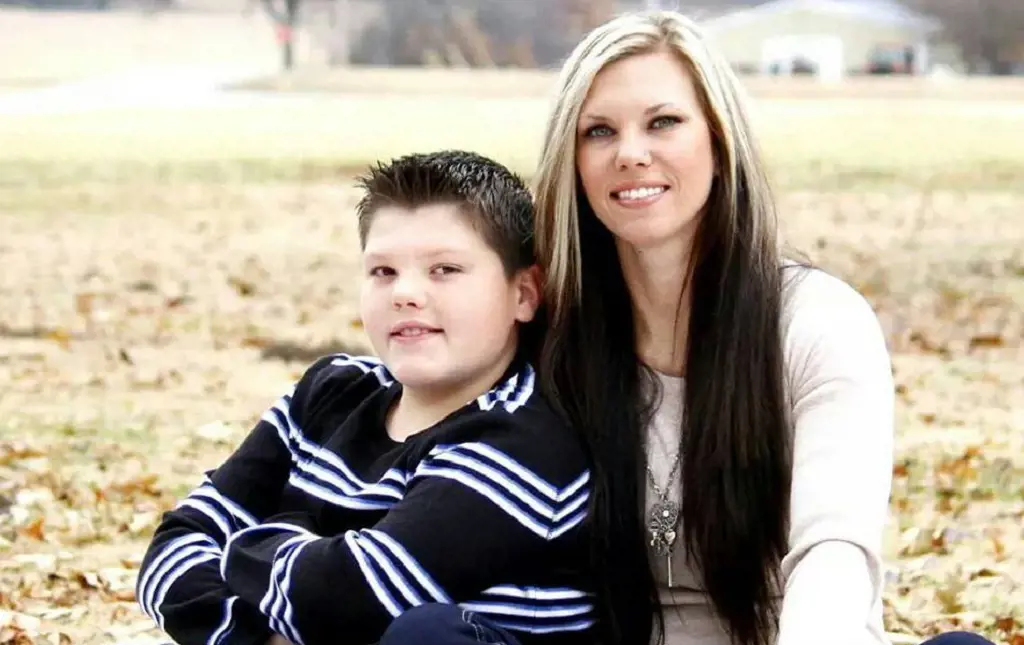 Kayla Morton and her eldest son Austin